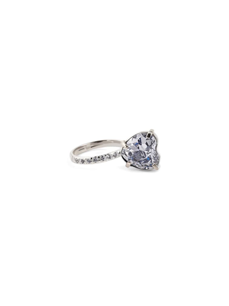 One Heart Zircone Ring - Silver