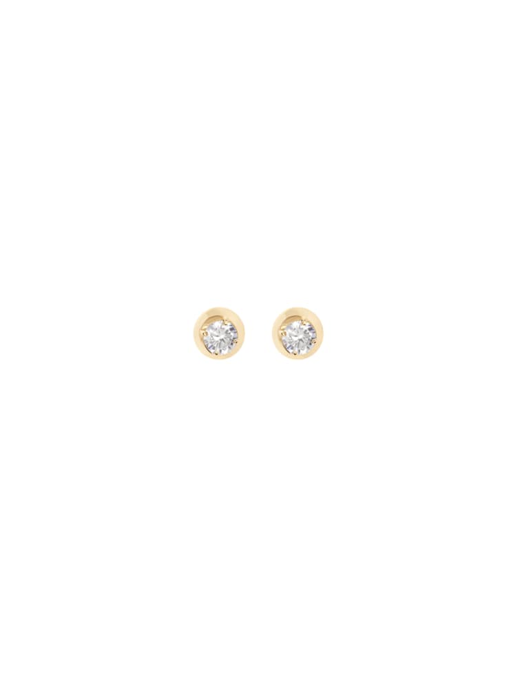 Button Stud Earring - Gold