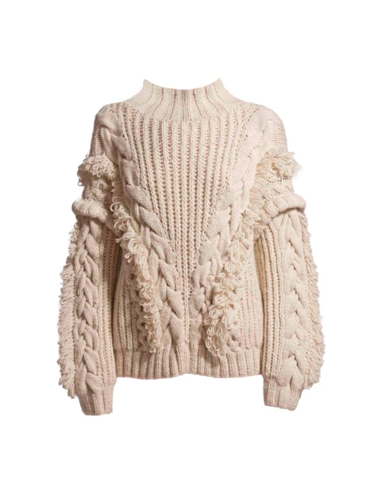 Anastasia Wool Knit Sweater - Off White