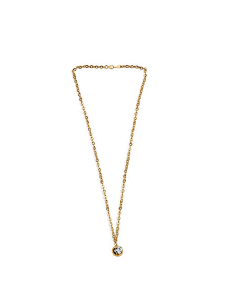 Ball Necklace Long Chain - Gold