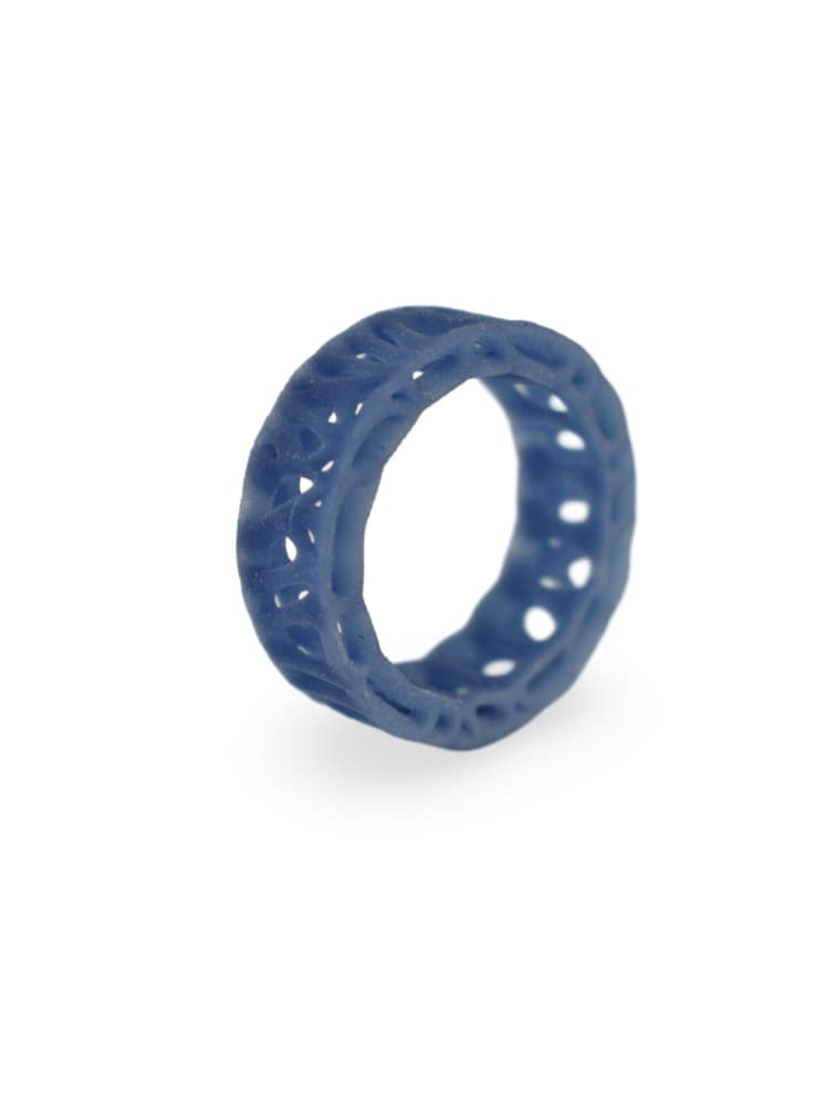 Cellular Structure Statement Ring - Blue