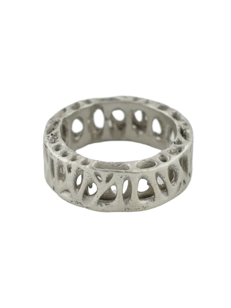 Cellular Structure Sterling Silver Statement Ring