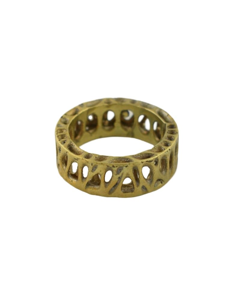 Cellular Structure Vermeil Statement Ring