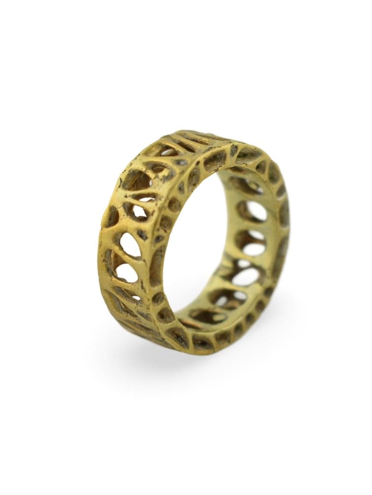 Cellular Structure Vermeil Statement Ring