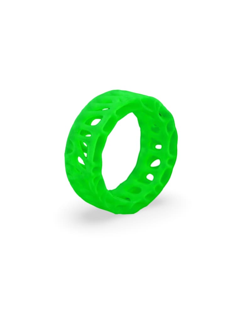 Cellular Structure Statement Ring - UV Green