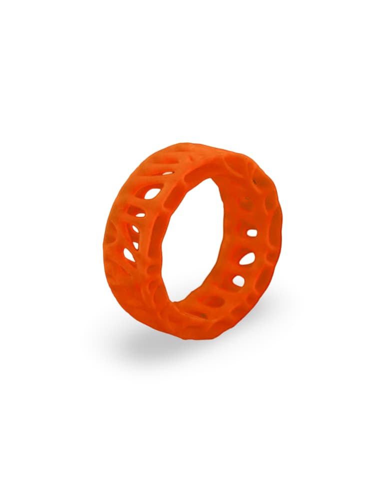 Cellular Structure Statement Ring - UV Orange