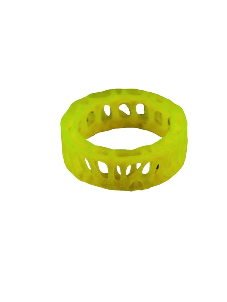 Cellular Structure Statement Ring - UV Yellow