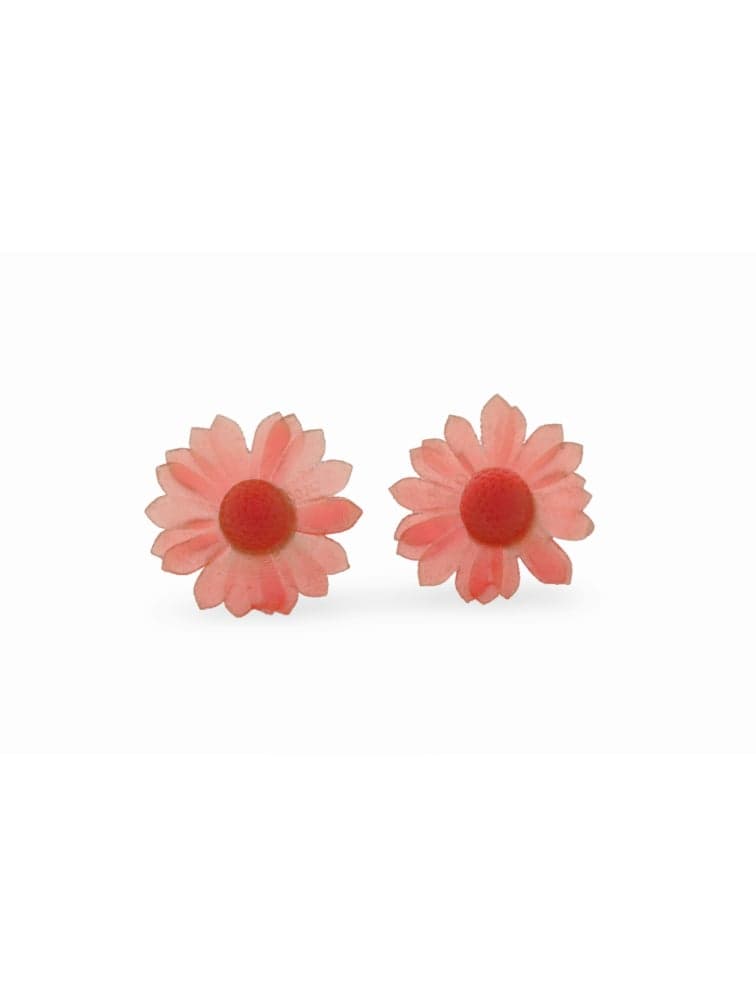 Generative flower Stud Earrings - Red