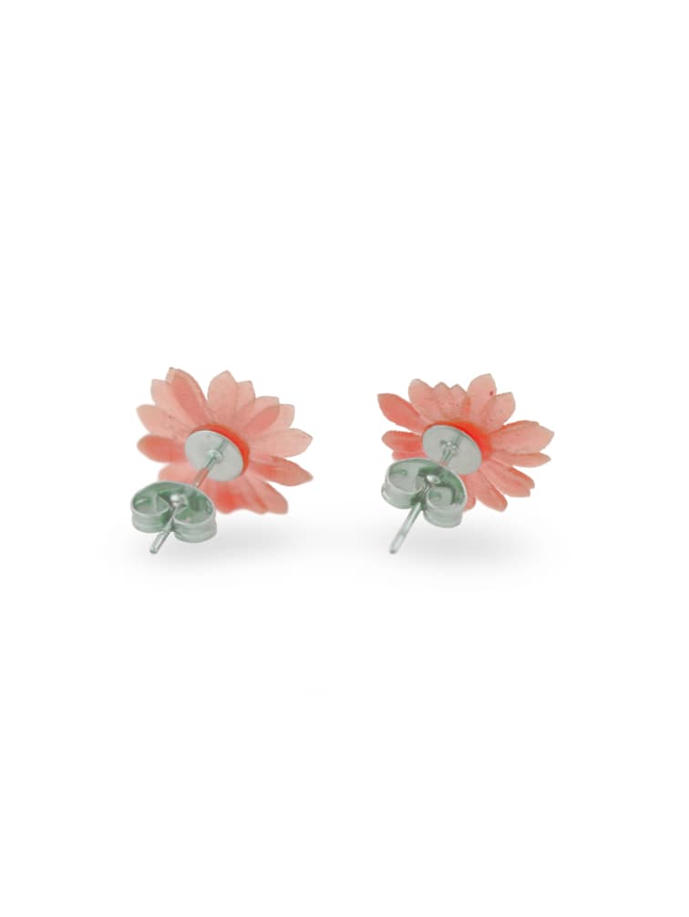 Generative flower Stud Earrings - Red