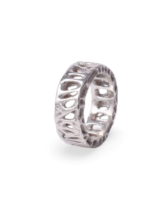 Cellular Structure Sterling Silver Statement Ring