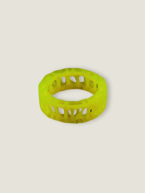 Cellular Structure Statement Ring - UV Yellow