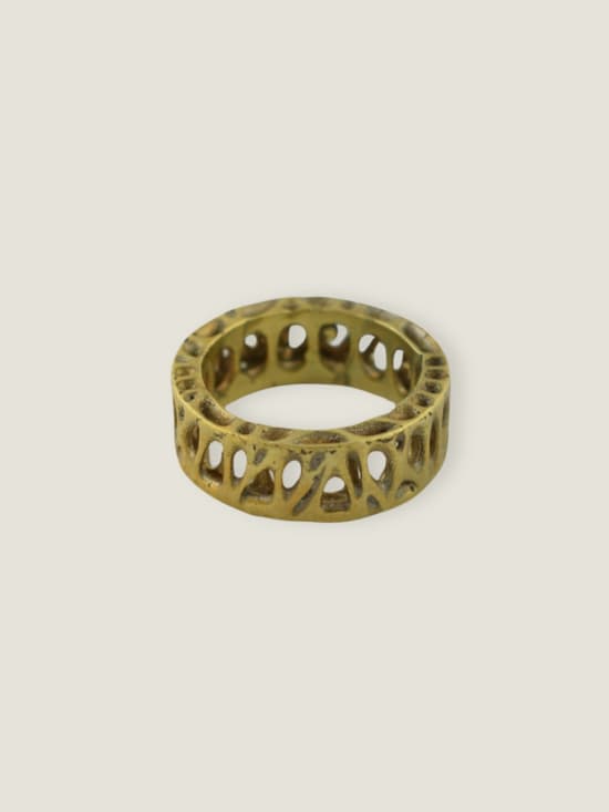 Cellular Structure Vermeil Statement Ring