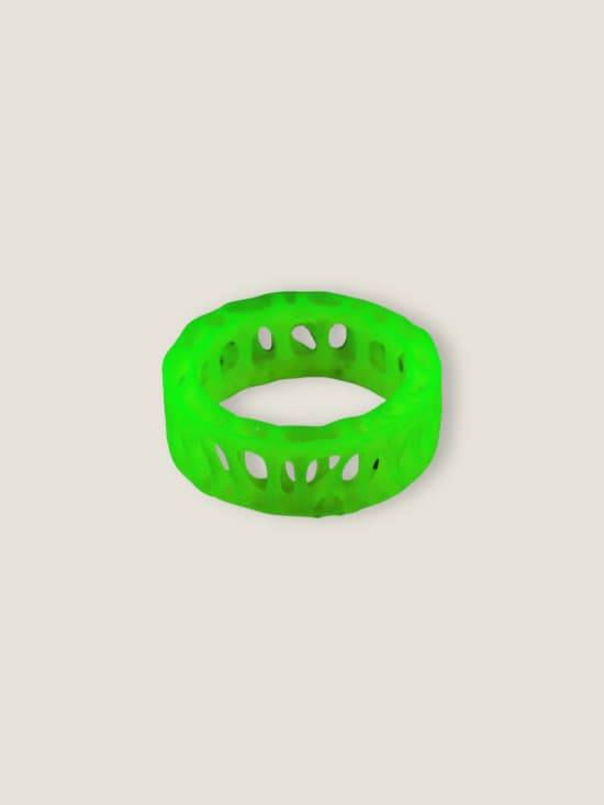Cellular Structure Statement Ring - UV Green