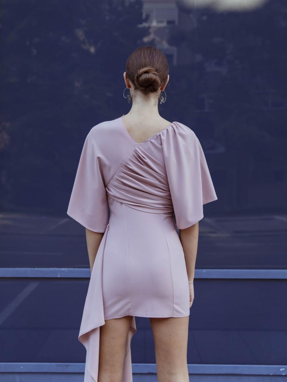 Mini bell con struct dress - rose 